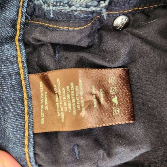 Kut Women's Dark Wash Blue Low Rise Farrah Baby Bootcut Denim Jeans Size 6 - Picture 12 of 14